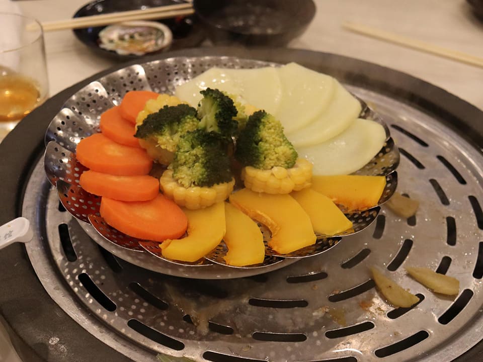 「蒸気海鮮セット」蒸し野菜