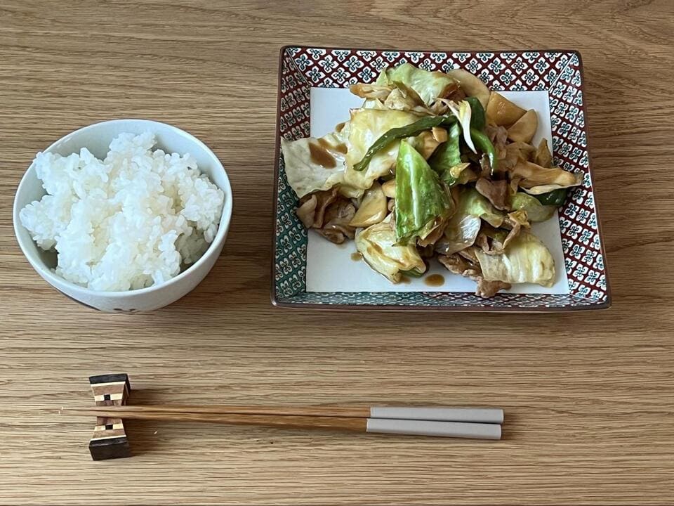 回鍋肉定食風