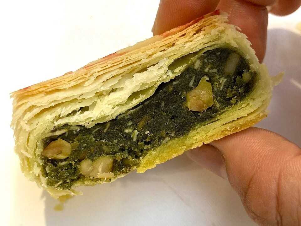 中身が緑色な蘇州の月餅
