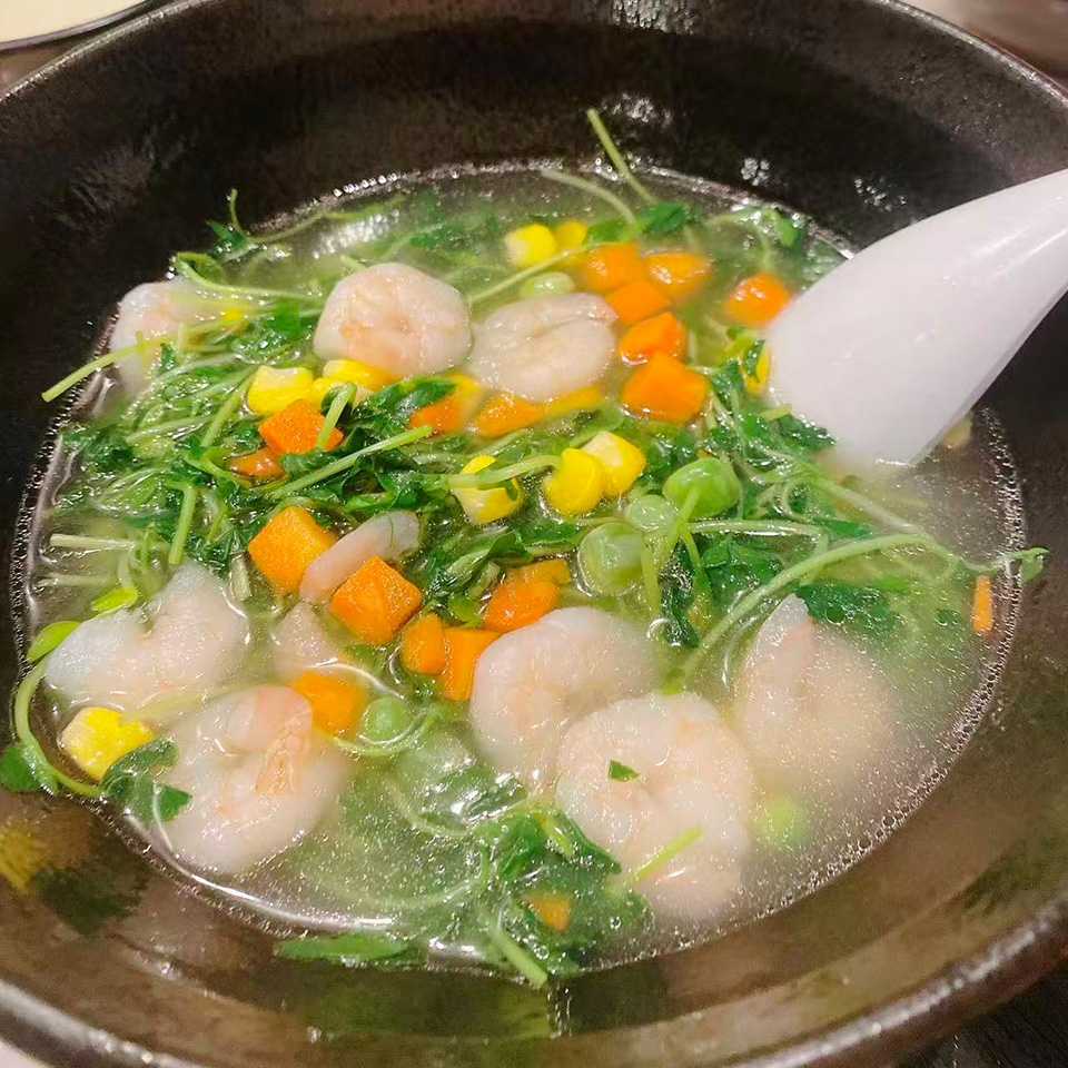 上湯豆苗(豆苗の貝柱スープかけ)