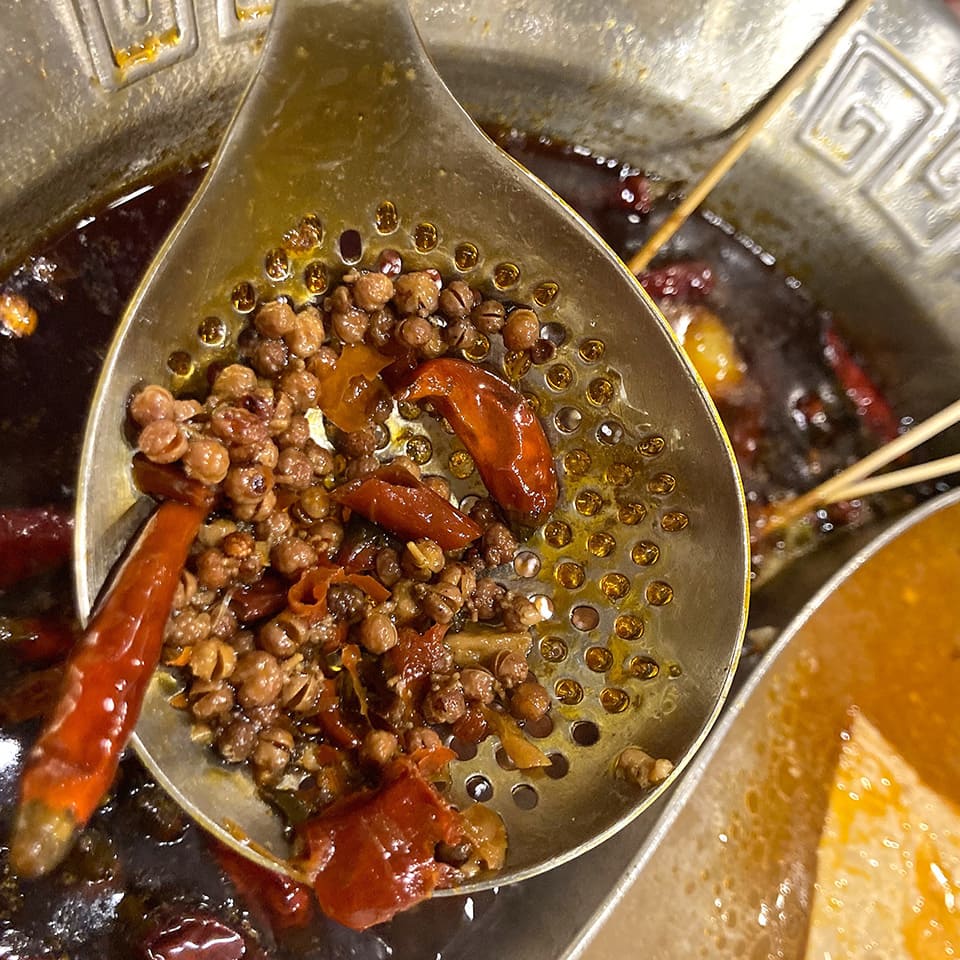 鍋底にある花椒