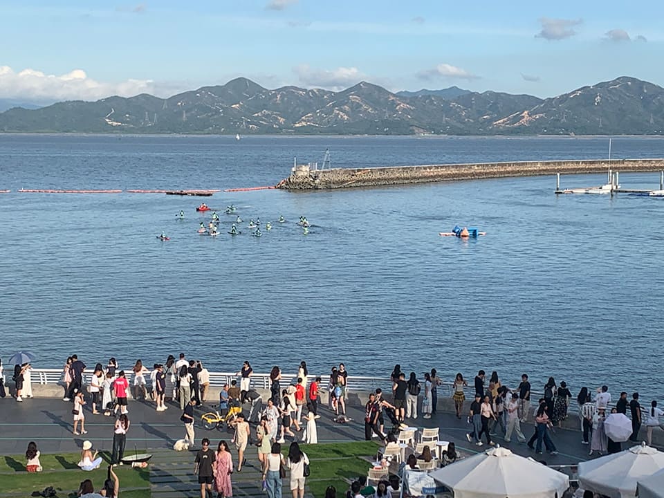 海辺の風景が広がる蛇口エリア